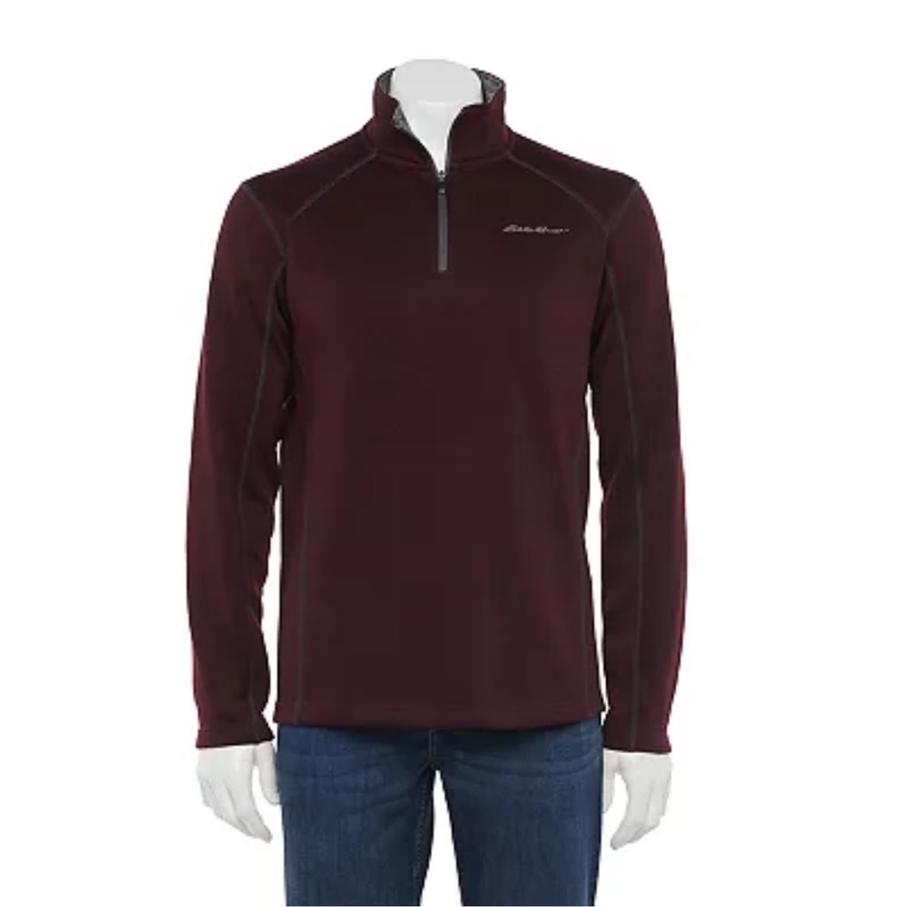 Men's Eddie Bauer Classic-Fit Sweater Fleece
Quarter-Zip Pullover Size S NWT